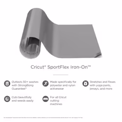Cricut SportFlex Iron On Vinyl  DIY Supplies  11.8  x 24  HTV Roll - G