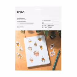Cricut 2010365, Heat transfer vinyl sheet, Smooth heat transfer vinyl, Silver, Monochromatic, Cricut Maker Cricut Explore Mac ...