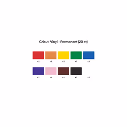 Cricut Permanent Vinyl | Rainbow | 30.5cm x 30.5cm (12" x 12") | 20 x Self Adhesive Vinyl Sheets | for use with All Cricut Cutting Machines