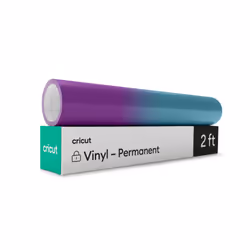 Cricut 2009591, Heat transfer vinyl roll, Smooth heat transfer vinyl, Purple, Turquoise, Monochromatic, Glossy, Hand wash