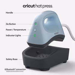 Cricut Hat Press Blue, Black 127 x 76 mm 205 °C