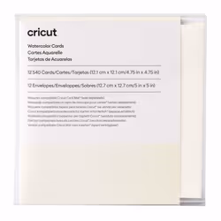 Cricut 2009986, Standard greeting card, Ivory, White, 4.75 in x 4.75 in, 5 in x 5 in, 20 pc(s)