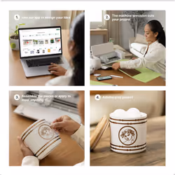 Cricut Explore 4 - Smart Cutting Machine (Seashell) | Digital Content Bundle - Includes Images in Design Space App