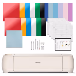 Cricut Explore 4 - Smart Cutting Machine (Seashell) | Engagement Bundle - Includes Smart Vinyl  Cardstock  Transfer Tape  Iro ...