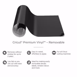 Cricut Prem Vinyl Removable Black