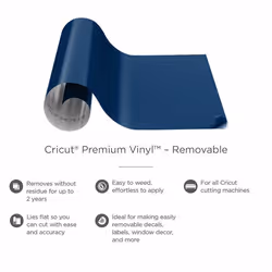 Cricut Prem Vinyl Removable Blue