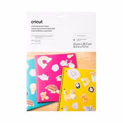 Cricut 2010361, Heat transfer vinyl sheet, Smooth heat transfer vinyl, White, Monochromatic, Cricut Maker Cricut Explore Mach ...