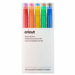 Cricut 2009962 gel pen Capped gel pen Black, Blue, Brown, Green, Light Blue, Orange, Pink, Purple, Red, Yellow 10 pc(s)