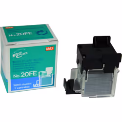 Max 20FE Flat Clinch Stapler Cartridge For use with EH20F Flat Clinch Stapler Cartridge  Staples Up to 20 Sheets of Paper (Ba ...