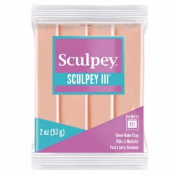 Sculpey III Polymer Oven-Bake Clay  Beige  Non Toxic  2 oz. bar  Great