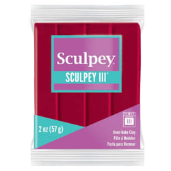 Sculpey III Polymer Oven-Bake Clay  Red  Non Toxic  2 oz. bar  Great f