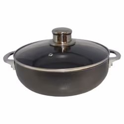 IMUSA USA CHI-00084 3.2Qt Nonstick Charcoal Caldero (Dutch Oven) with Glass Lid 3.2 Quart