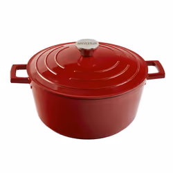 IMUSA USA Red 5 Quart Cast Aluminum Dutch Oven With Stainless Steel Knob