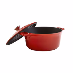 IMUSA USA  Red 5 Quart Cast Aluminum Dutch Oven With Stainless Steel Knob