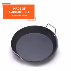IMUSA USA Paella Pan with Metal Handle  15-Inch  Black