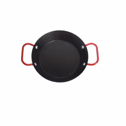 IMUSA USA 6 Carbon Steel Coated Nonstick Paella Pan Handles Black Red Hanldes
