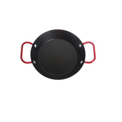 IMUSA USA 6 Carbon Steel Coated Nonstick Paella Pan Handles  Black  Red Hanldes