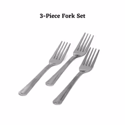 IMUSA USA IMU71111 3 Piece Fork Set  Silver
