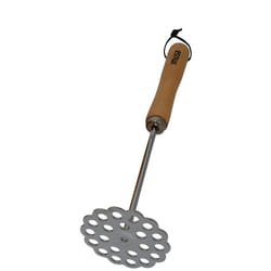 IMUSA Metal Potato Masher with Handle  Wood