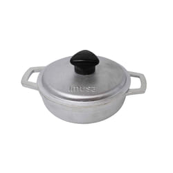 IMUSA USA 4 Piece 0.5Qt Traditional Colombian Mini Calderos (Dutch Oven) for Cooking and Serving  Silver