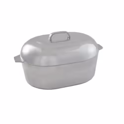 IMUSA USA Heavy Duty cajun Oval cast Aluminum Roaster 11  Silver