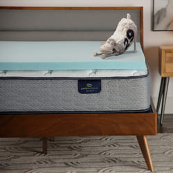 Serta ThermaGel Cooling  PressureRelieving Memory Foam Mattress Topper  2 Inch  California King