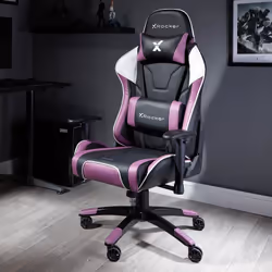 X Rocker Agility eSports, PC gaming chair, Padded seat, Padded backrest, Universal, Black, Black, Purple