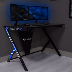 X Rocker Home / Ocelot Gaming Desk with Blue/Red Stickers - Additional view 4