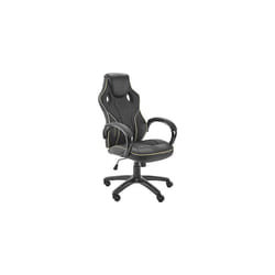 X Rocker Maverick Gaming Chair, Ergonomic Home Mid-Back Office Chair, PU Leather, Height Adjustable Swivel Base with Natural Lumbar Support Curve - Bl