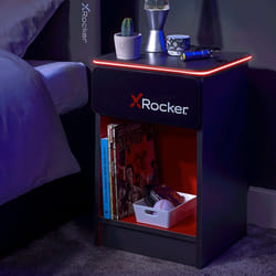 X Rocker 2022026 nightstand/bedside table 1 drawer(s) Black, Red