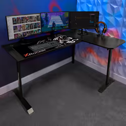 X Rocker 2022068, Corner, L-shape, Aluminium, Gaming, Carbon fibre, Grey