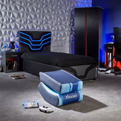 X Rocker 2022085 video game chair Console gaming chair Upholstered padded seat Blue