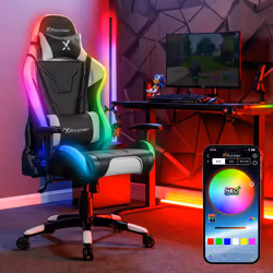 X Rocker Agility eSports RGB, PC gaming chair, 110 kg, Upholstered padded seat, Upholstered padded backrest, Android, iOS, Bl ...
