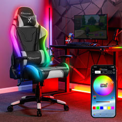 X Rocker Agility eSports RGB PC gaming chair Upholstered padded seat Black, Grey