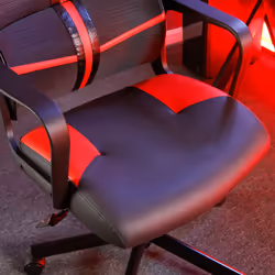 X Rocker 2023037 video game chair PC gaming chair Padded seat Black, Red