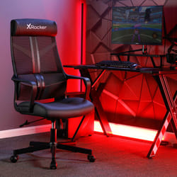 X Rocker 2023074 video game chair PC gaming chair Padded seat Black