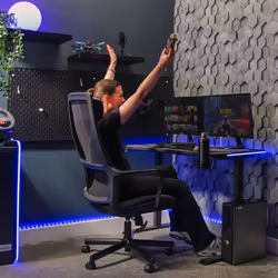 X Rocker 2023074 video game chair PC gaming chair Padded seat Black