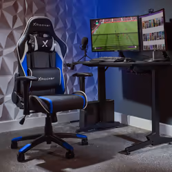 X Rocker 5124601 video game chair Gaming armchair Upholstered padded seat Black, Blue