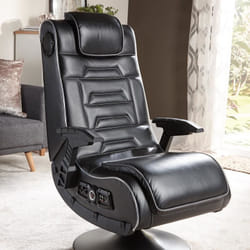 X Rocker EVO Pro LED Console gaming chair Upholstered padded seat Black