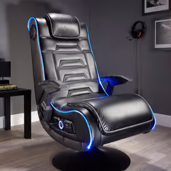 X Rocker EVO Pro LED Console gaming chair Upholstered padded seat Black