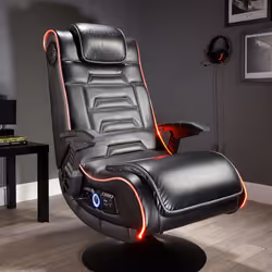 X Rocker EVO Pro LED Console gaming chair Upholstered padded seat Black