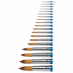 Brush, Wood, Transparent, No 9 -. 5.6 mm, round - brush, short handle