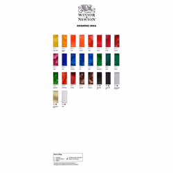 Winsor & Newton Drawing Ink  30ml Bottle  Black Dropper Cap