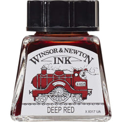 Winsor & Newton  Deep Red Drawing Ink  14ml Bottle  Acrylic
