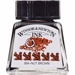 Winsor & Newton Drawing Ink  14ml Bottle  Nut Brown