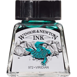 Winsor & Newton Viridian Drawing Ink  14ml Bottle  Acrylic  Multicolor