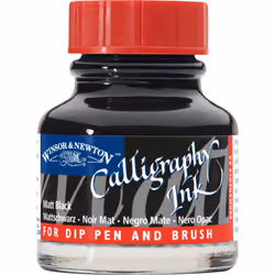 Winsor & Newton Calligraphy Ink  30ml (1-oz) Bottle  Matt Black