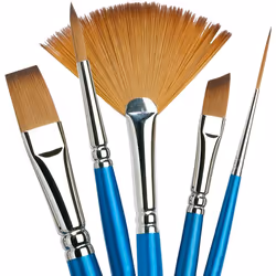 Winsor & Newton Cotman Short Handle Brushes, Set of 4 for Watercolour Paint, Wood, Transparent, 4-er Set