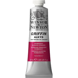 Winsor & Newton Griffin 37ml Alkyd Fast Drying Oil Colour Tube - Permanent Alizarin Crimson