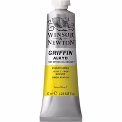 Winsor & Newton Griffin 37ml Alkyd Fast Drying Oil Colour Tube - Winsor Lemon